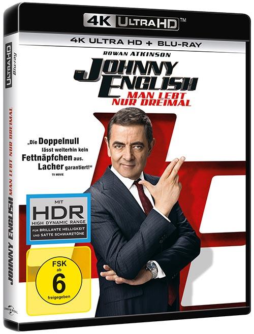 DVD Cover: Johnny English - Man lebt nur dreimal - 4K