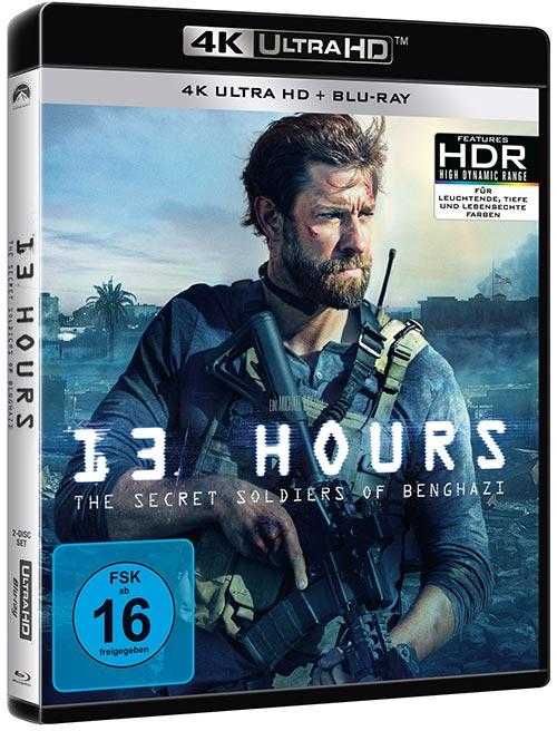 DVD Cover: 13 Hours - The Secret Soldiers of Benghazi - 4K
