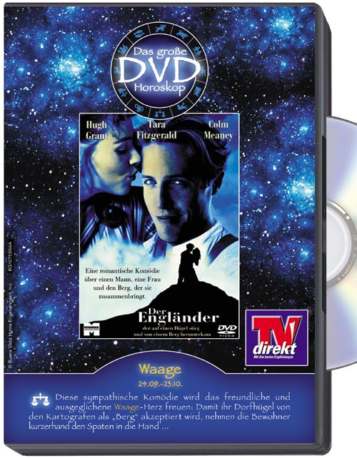 DVD Cover: Der Engländer, der auf einen Hügel ... - Das große DVD Horoskop: Waage