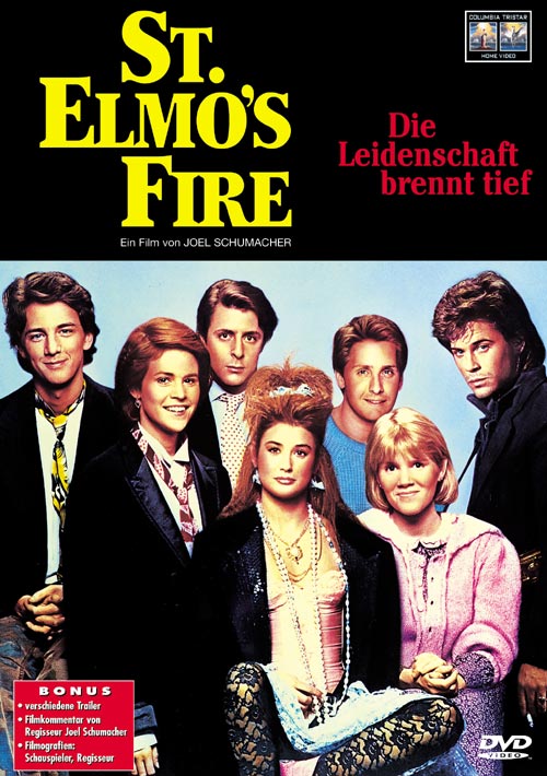 DVD Cover: St. Elmo's Fire - Die Leidenschaft brennt tief