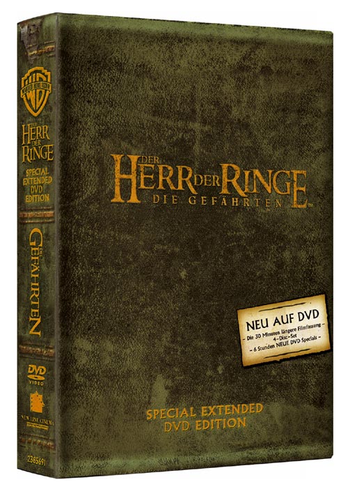 DVD Cover: Der Herr der Ringe: Die Gefährten - Special Extended Edition