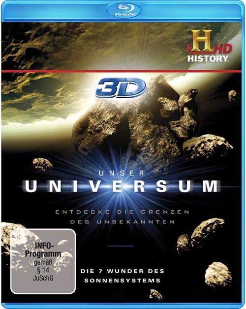 DVD Cover: Unser Universum - Die 7 Wunder des Sonnensystems - 3D