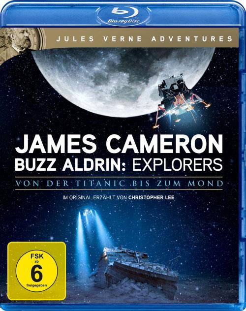DVD Cover: Jules Verne Adventures - James Cameron & Buzz Aldrin: Explorers - Von der Titanic bis zum Mond