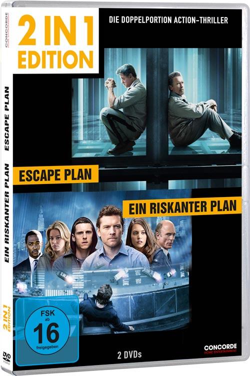 DVD Cover: 2 in 1 Edition: Escape Plan / Ein riskanter Plan