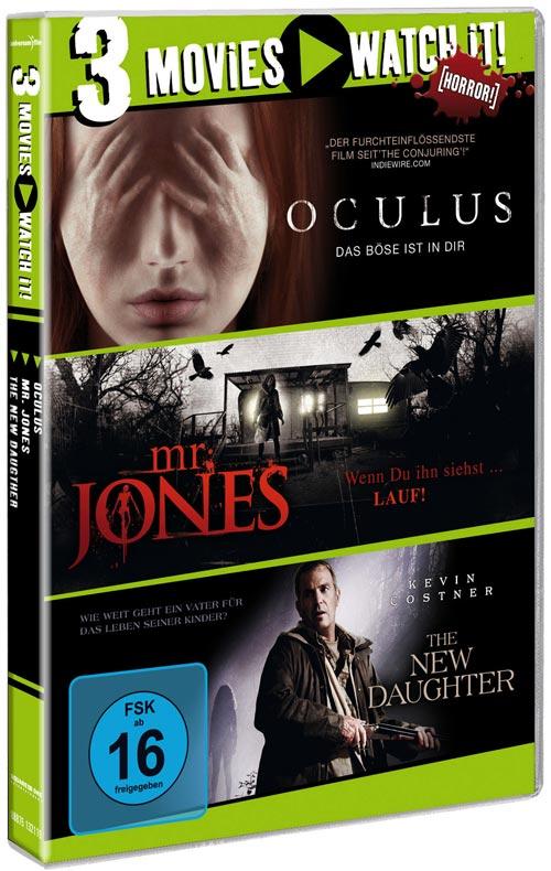 DVD Cover: 3 Movies - watch it: Oculus / Mr. Jones / The New Daughter