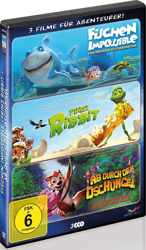 DVD Cover: Abenteurer-Box: Fischen Impossible / Prinz Ribbit / Ab durch den Dschungel