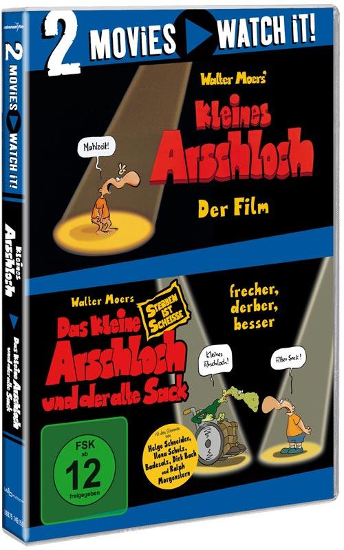 DVD Cover: 2 Movies - watch it: Das kleine Arschloch / Das kleine Arschloch und der alte Sack