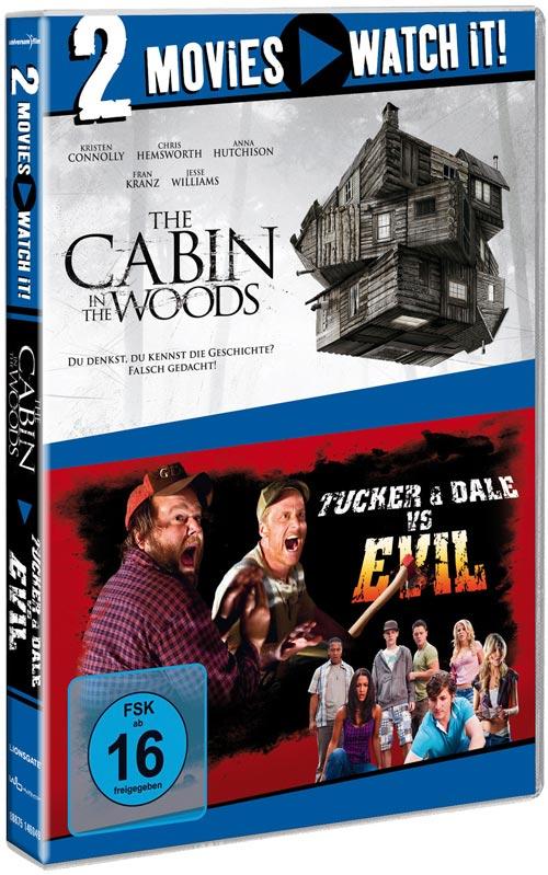 DVD Cover: 2 Movies - watch it: Cabin in the Woods / Tucker & Dale vs. Evil