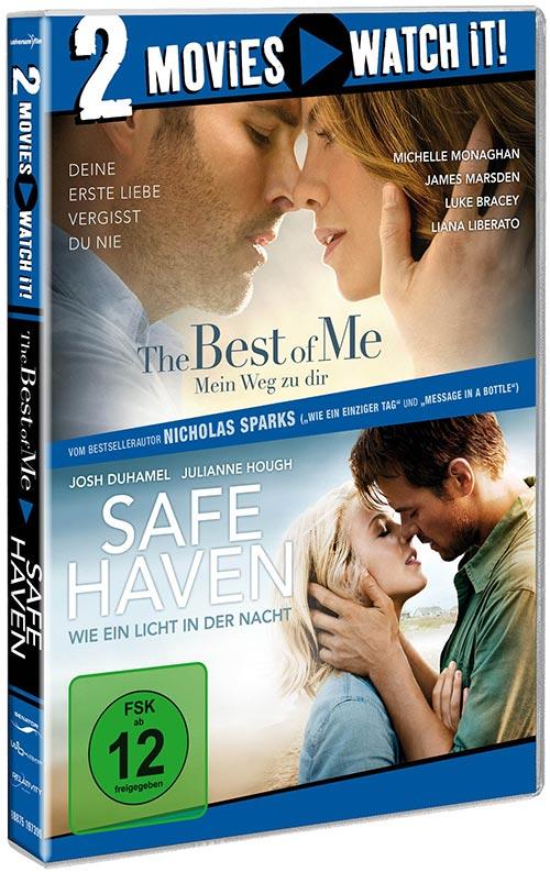DVD Cover: 2 Movies - watch it: The Best of me - Mein Weg zu Dir / Safe Haven