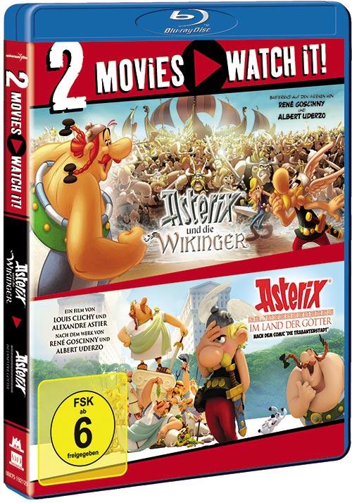 DVD Cover: 2 Movies - watch it: Asterix und die Wikinger / Asterix im Land der Götter