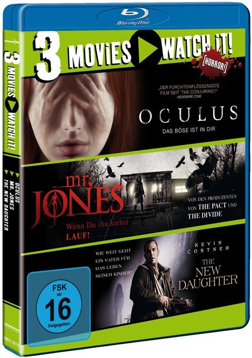 DVD Cover: 3 Movies - watch it: Oculus / Mr. Jones / The New Daughter