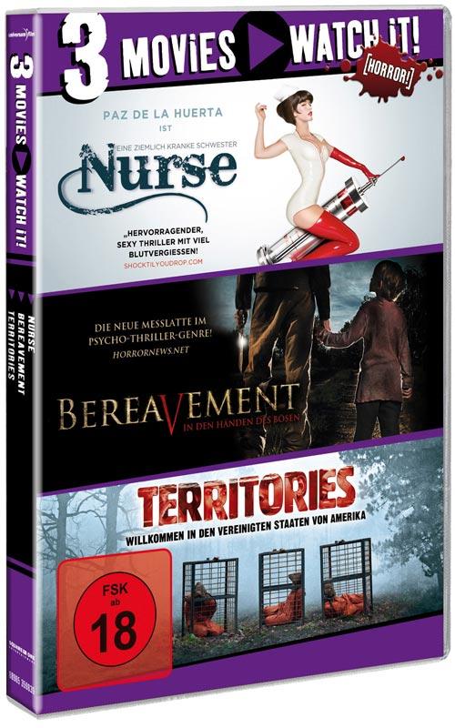 DVD Cover: 3 Movies - watch it: Territories / Bereavement / Nurse