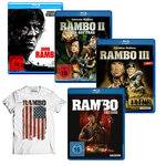Film: Rambo 1 - 4 Blu-ray Collection + Rambo T-Shirt