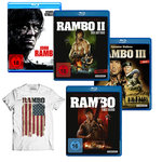 Film: Rambo 1 - 4 Blu-ray Collection + Rambo T-Shirt
