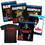 Film: Rambo 1 - 5 Blu-ray Bundle + T-Shirt "Rambo"